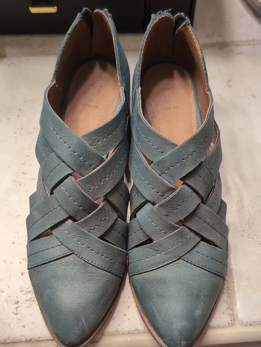 FRYE Ray Huarache Bootie 7.5 In Teal - Women Shoes
